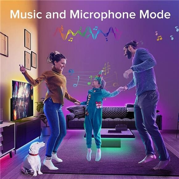 65.6ft Smart Music Sync Color Changing Led Light Strips - Picture 11 of 14